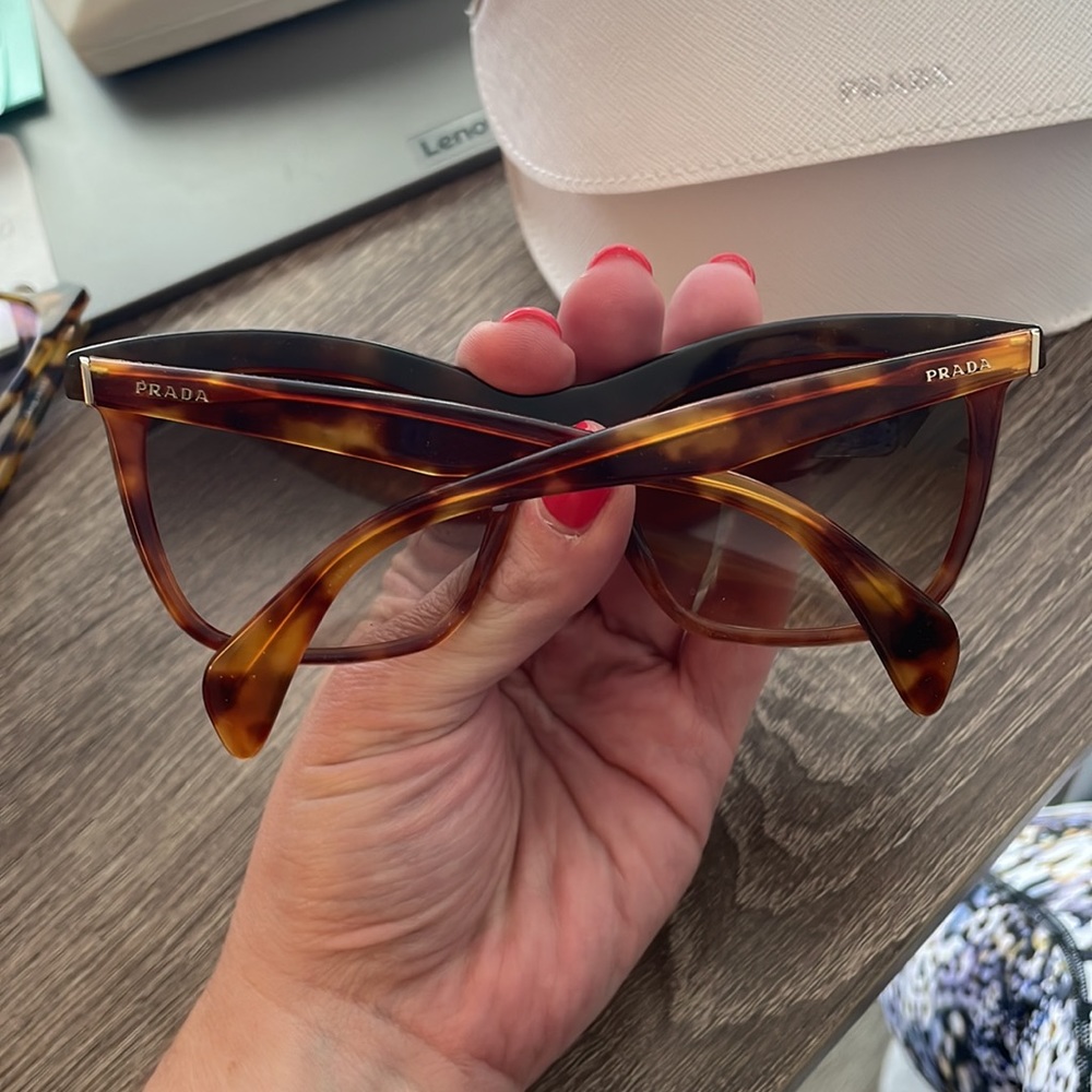 Authentic Prada Tortoise Shell Sunglasses - image 2